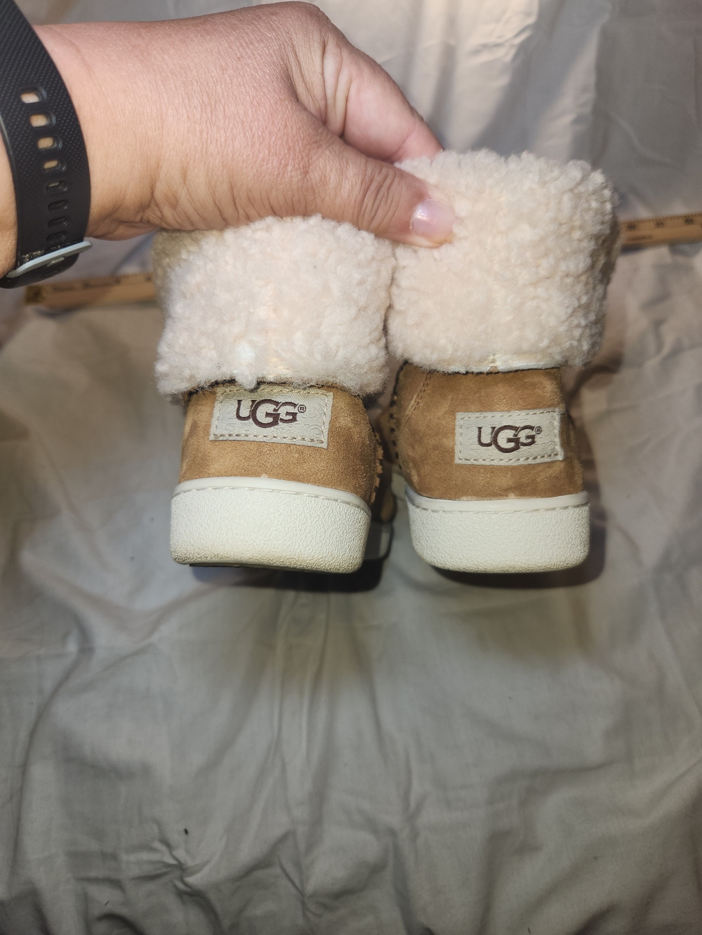 UGG Womens Chestnut Sheepskin Cuff Booties - Chestnut 7